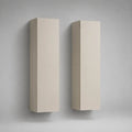 Lot de 2 meubles TV muraux suspendus rectangulaires en panneaux de particules mélaminés beige, 120 × 30 × 25 cm chacun