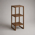 Étagère de rangement rectangulaire en bois à 3 niveaux, brun noyer, 40 × 30 × 90 cm