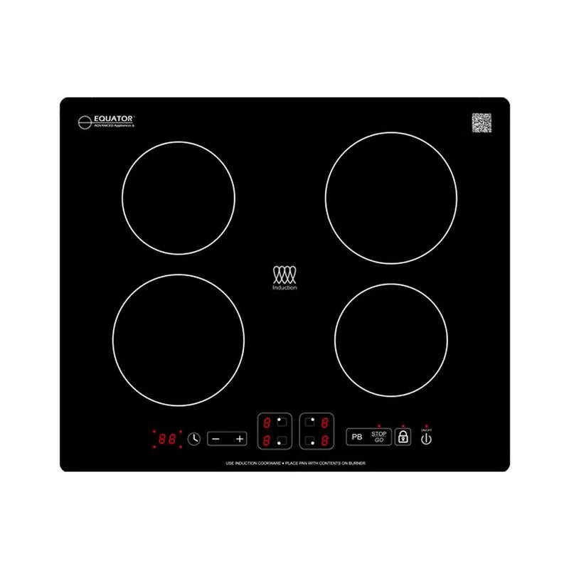 9-Level Induction table de cuisson 4-Elements, 220V, 24 po, 7400W, 9-Niveau, Noir, 24 in
