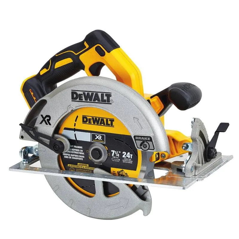 DEWALT, conception sans fil, 20V, 7-1/4 po, outil seulement, scie circulaire, sans brosse, 4 in