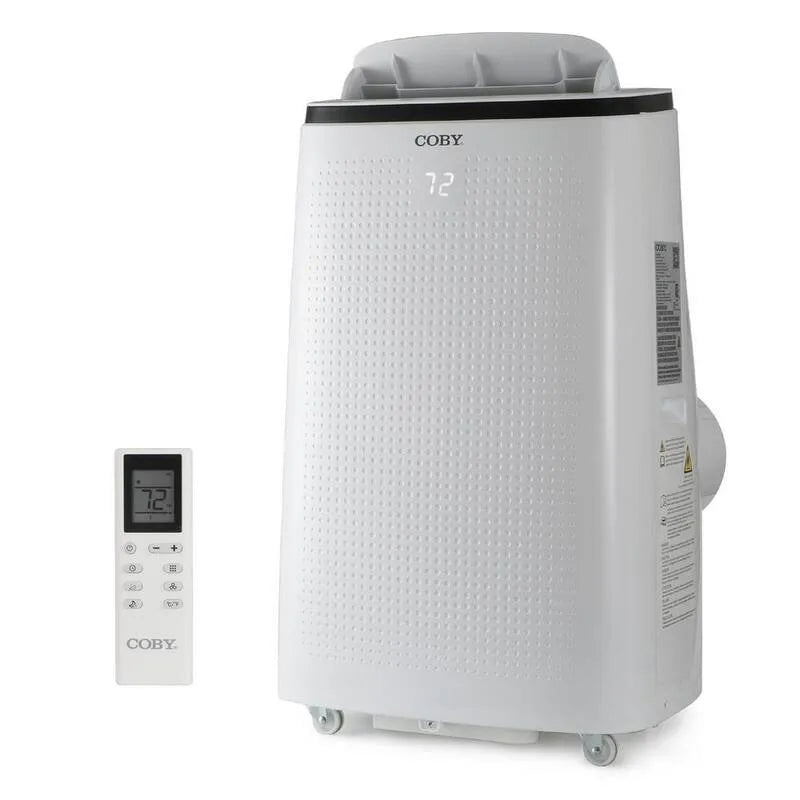Climatiseur BTU Portable CBPAC 10800, conception compacte et portable, Ft. sans chauffage avec déshumidificateur avec télécommande en blanc, 775 pi. Ft.