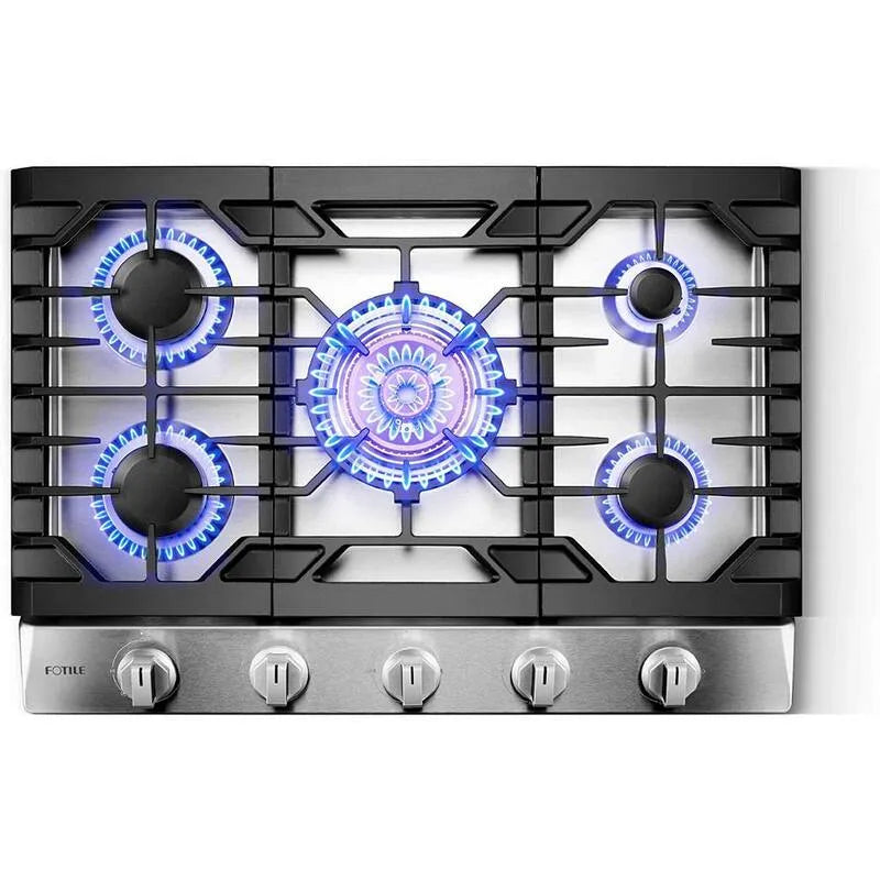 Cuisinière à gaz, Acier inoxydable, 30 po, 5 brûleurs, 30 in