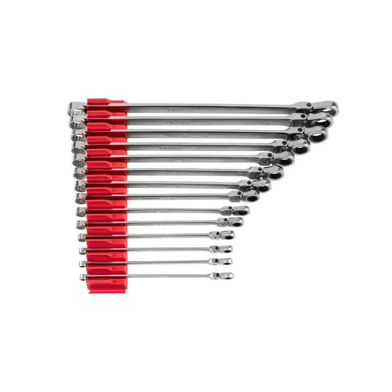 14 pièces Boîte à cliquet point Coffret de clé d'extrémité 12-Point, 19 mm, 14 pièces, long, 14 pièces 6-19 mm