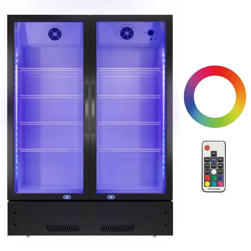 Réfrigérateur, conception commerciale, 38. 3 po, 17. 1 pi, ETL, droit, noir, 38.3 in, 17.1 cu. ft