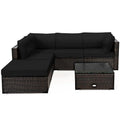 Canapé Sectionnel, Extérieur, Noir, Patio, Salon Sièges modulaires
