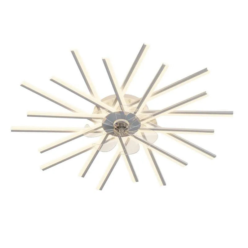 Ventilateur de plafond, 45 po, montage à écoulement, intérieur, blanc, à distance, circulation d'air, 45 in