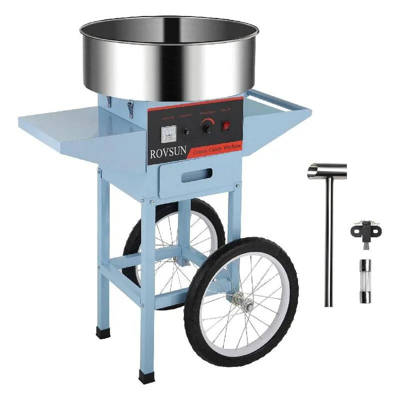 980, Machine électrique en coton avec chariot en bleu