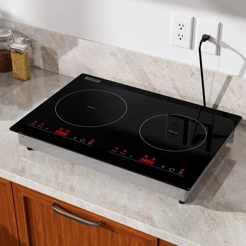 Induction table de cuisson, 20, 5 po, conception compacte et portable, Noir, 20.5 in