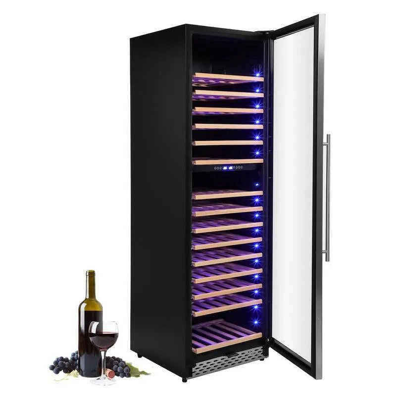 Réfrigérateur 189, Réfrigérateur à vin double zone avec porte en verre, Cuisine double-basse