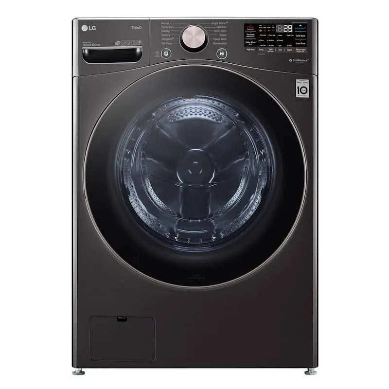 LG TurboWash360 Laveur à charge avant empilable SMART, 4, 5 Cu. Ft, noir, acier, 4.5 Cu. Ft