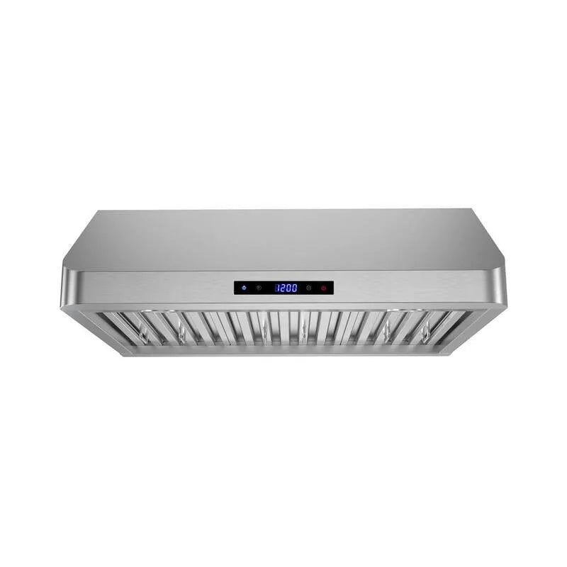 Hotte aspirante, Hotte de gamme, Commandes tactiles, Acier inoxydable, 406 CFM, 30 po, Lumières LED, Filtres à baffles, Commande Touchpad, Sous Cabinet, 30 in, Hottes sous meuble