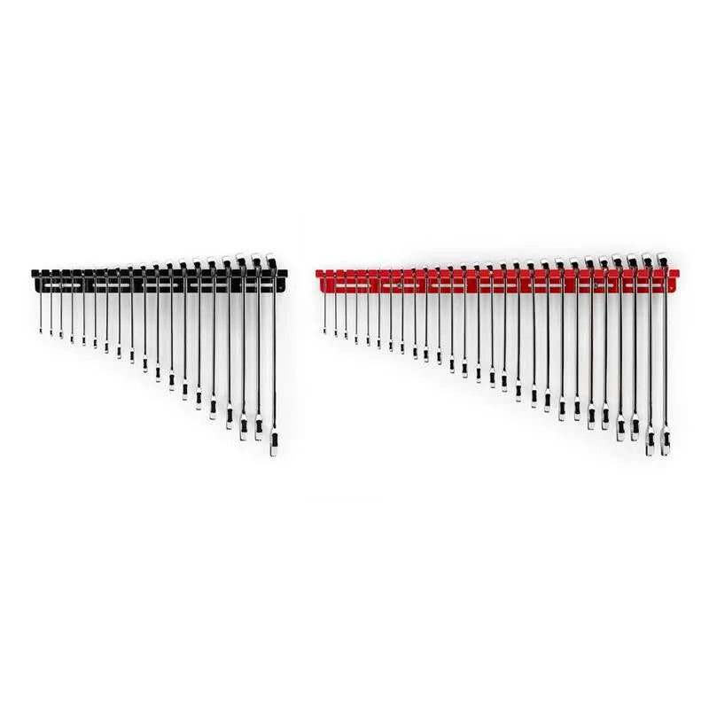 Ensemble de clé combinée Mm 46 pièces, 1/4 po, 6-32 mm Ensemble de clé combinée avec cintre murale 46 pièces, 4 in