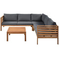 Canapé extérieur, Brun, Gris, Salon