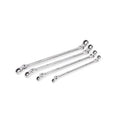 4 pièces Tête extra longue à cliqueter ensemble de clé 12-Point, 4 pièces, GearBox, 90