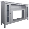 TV de cheminée électrique blanche, 70 po, télécommande, 70 in