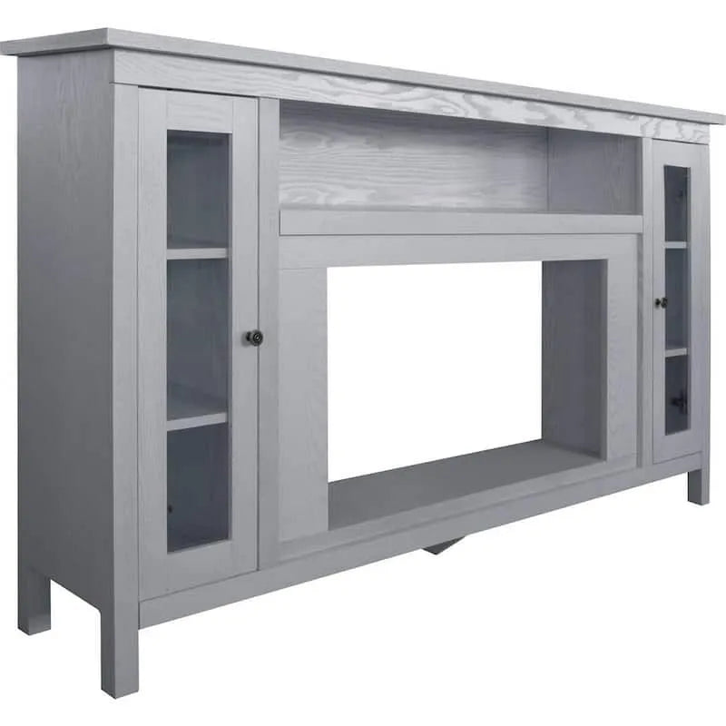 TV de cheminée électrique blanche, 70 po, télécommande, 70 in