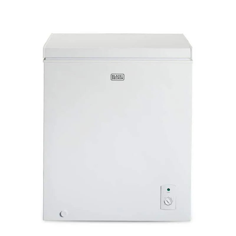 noir+DECKER Congélateur, 5, 1 pi, poitrine, blanc, surgelé, 5.1 cu. ft