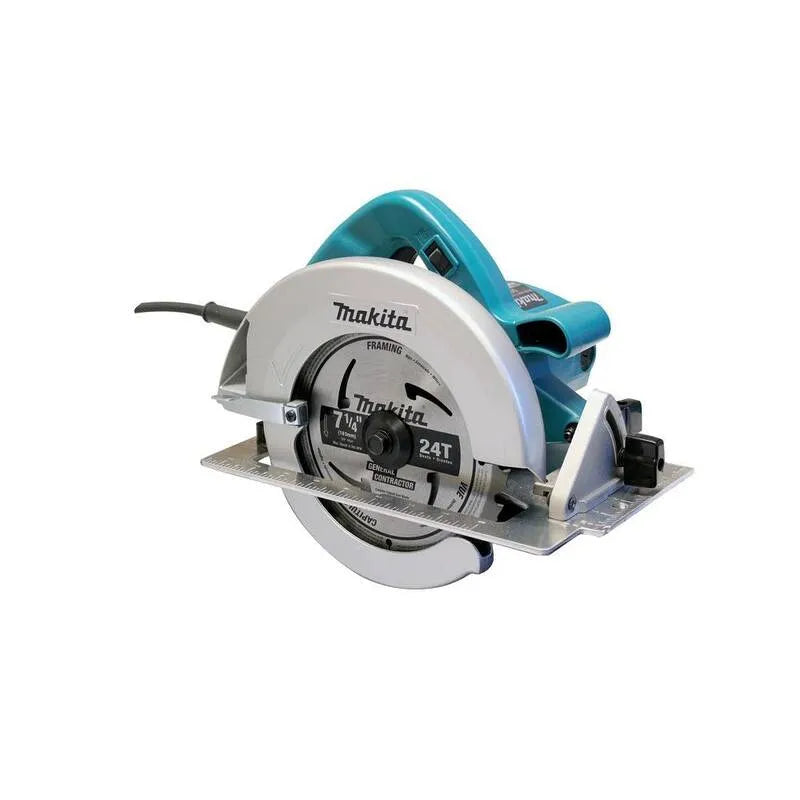 Makita 24T, 7-1/4 po, lumières LED intégrées et lame 24T, scie circulaire de frein électrique à cordon avec, 4 in