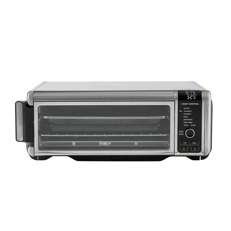 8-in-1 NINJA 8-en-1 Frise d'air, 1750W, acier inoxydable, four à grille-pain, rangement facile et à glissière, noir