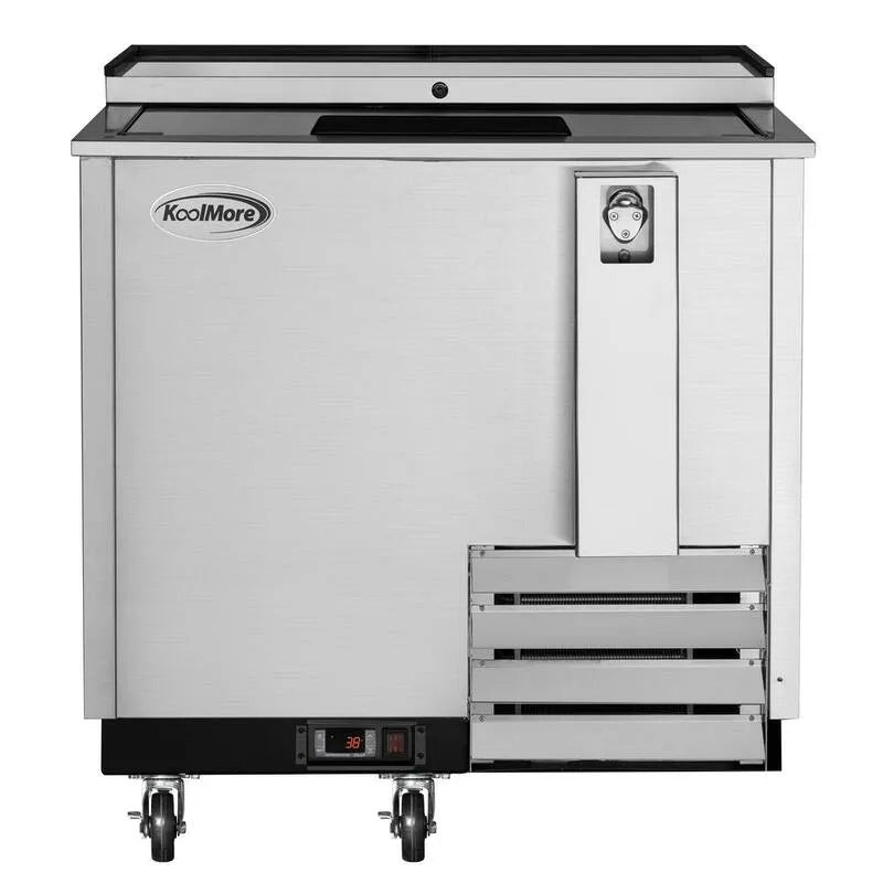 36 po, 9 pi, acier inoxydable, conception commerciale, refroidisseur de bouteille commerciale, 36 in, 9 cu. ft