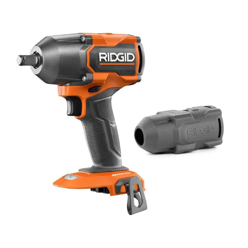 RIDGID, sans fil, 18V, 1/2 po, outil seulement, clé d'impact, et protection de la chaussure, sans brosse, 2 in