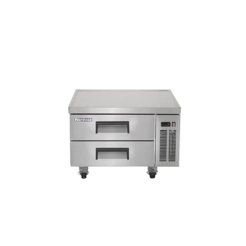 Norpole, 36 po W 29 pi. Chef Base Commerciale Réfrigérateur Spécialisé en acier inoxydable, Mini-réfrigérateurs, 36 in, 29 cu. ft