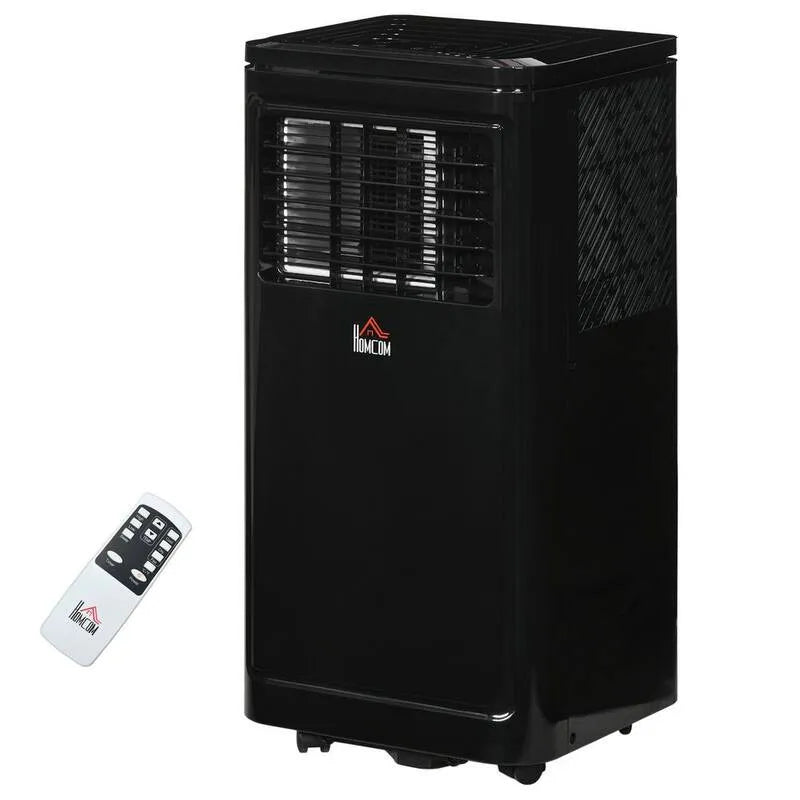 Climatiseur 8000 BTU Portable, conception compacte et portable, avec télécommande en noir, 344 pieds carrés