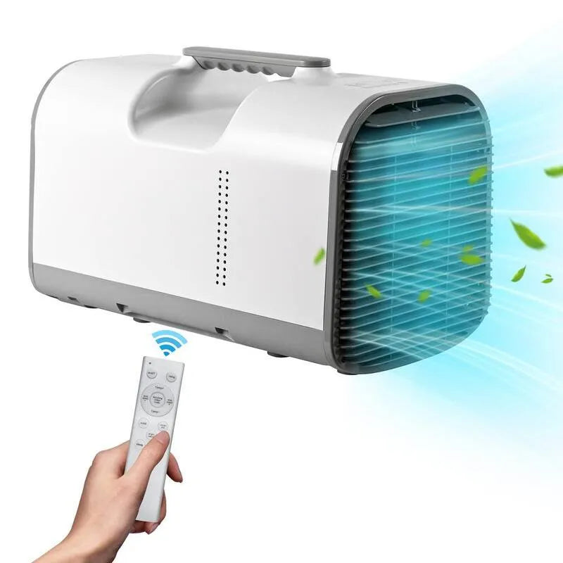 Climatiseur 4500 BTU Portable, en gris avec déshumidificateur, télécommande et écran tactile LED, conception compacte et portable, 150 pi. Ft, 4,500 BTU