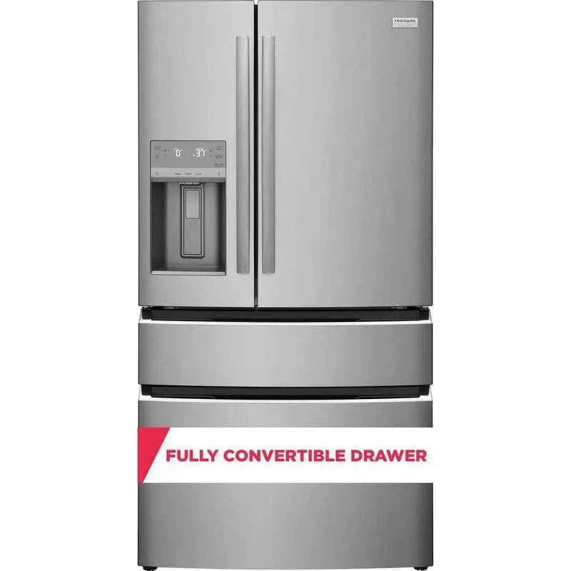 4-Door Réfrigérateur 4 portes Frigidaire, 21, 5 pi, Acier inoxydable, Galerie 21, 5 pi, Contre-débit, 21.5 cu. ft