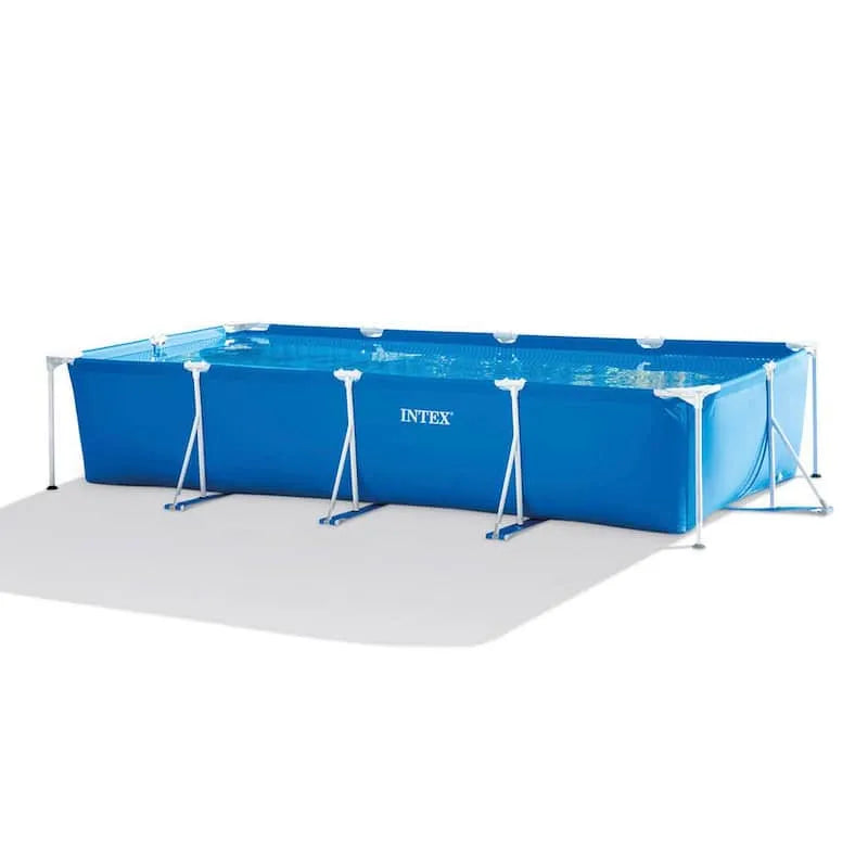 Intex, 14, 75 pi, 7, 3 pi, 33 po, Cadre rectangulaire au-dessus du sol Piscine, 14.75 ft, 7.3 ft, 33 in