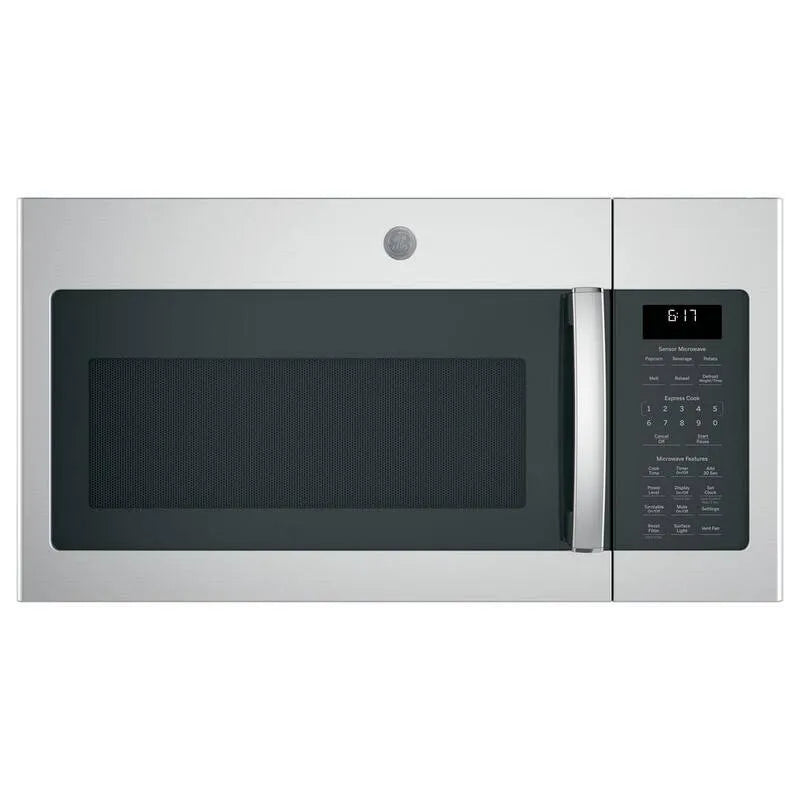 GE, Acier inoxydable, 1, 7 cu. ft. Sur la fourche à micro-ondes, Cuisson de capteur en résistant à l'empreinte fin, 1.7 cu. ft
