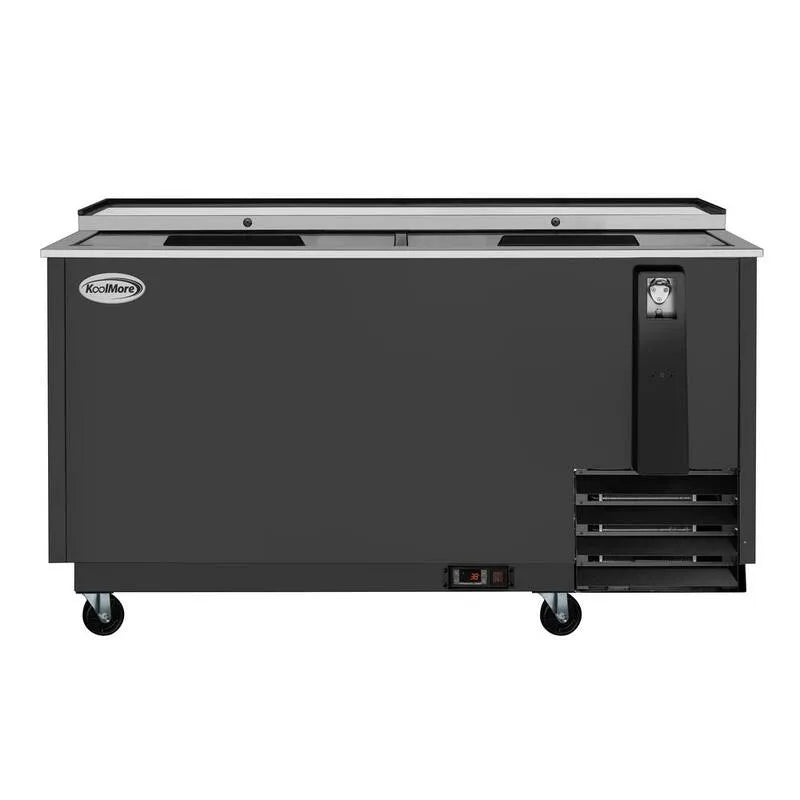 65 po, 19 pi, Refroidisseur de bouteille commerciale, Design commercial, Noir, 65 in, 19 cu. ft