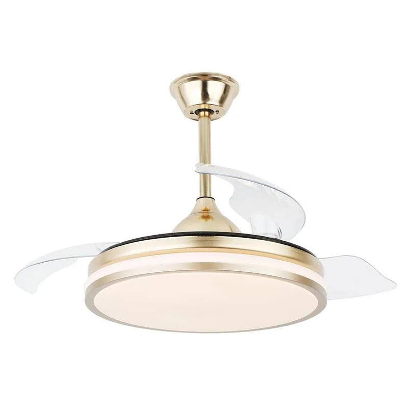 Ventilateur de plafond, télécommande, 42 po, DC Motor, intérieur, avec lumière LED, or, 42 in