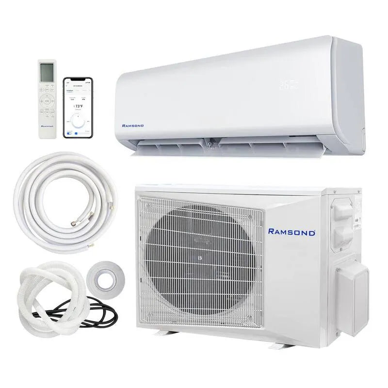 Mini système de Split sans conduit 230-Volt, 12000 BTU, 60Hz, 25 Ft, Wi-Fi, 12,000 BTU