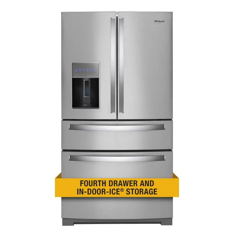 Whirlpool Réfrigérateur à remous, 26 pi, Acier inoxydable, 26 cu. ft