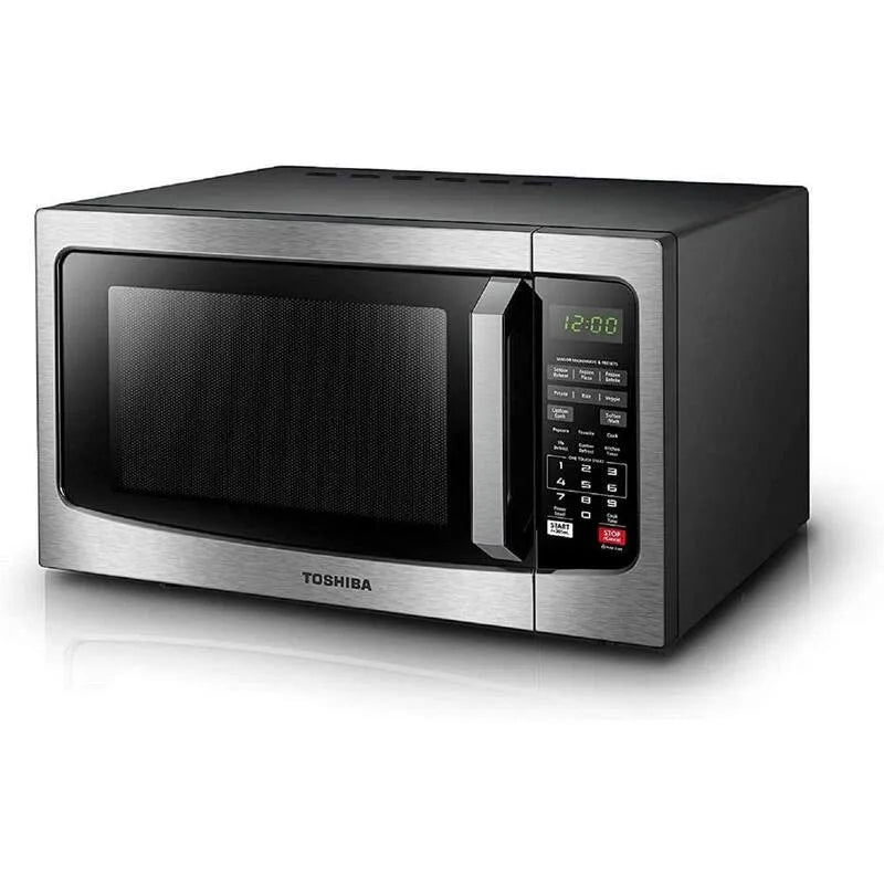 Four micro-ondes Toshiba, 1, 2 pi, acier inoxydable, 1.2 cu. ft