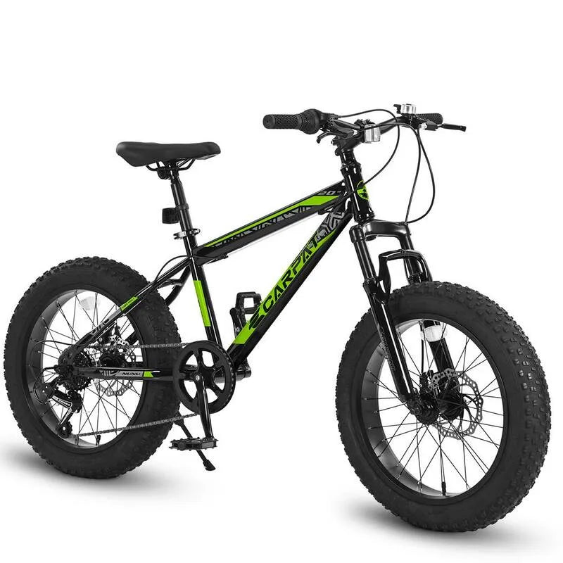 7-vitesses, vert Full Shimano 7-vitesses Mountain Bike Fat Tire Bike Adulte/Jeune, 20 po., 20 in