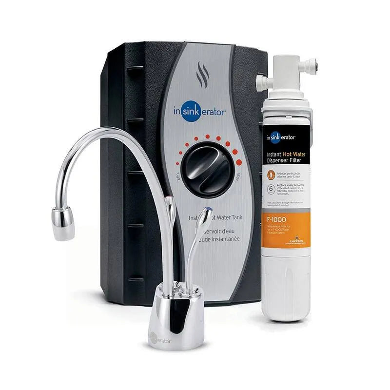 Distributeur d'eau chaude et froide InSinkErator Indulge Contemporary, filtration, robinet chromé 8,4 po