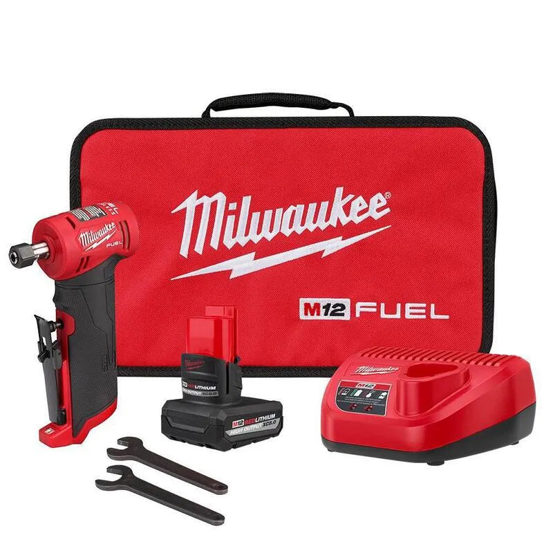 Milwaukee FUEL 12V M12 Kit de grindage sans fil à angle droit Die, 1/4 po, conception sans fil, 5, 0 Ah, 4 in, 5.0 Ah