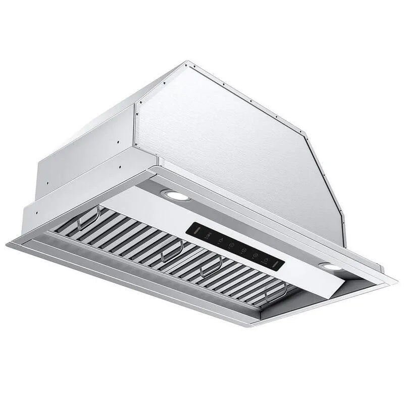 Hotte aspirante, 30in. Hotte 30po, 900 CFM, LED amovible et contrôle de gestuelle, acier inoxydable, installation intégrée