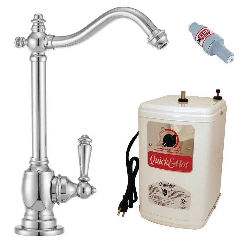 Réservoir chaud instantané avec distributeur d'eau, Victorian, Chrome poli