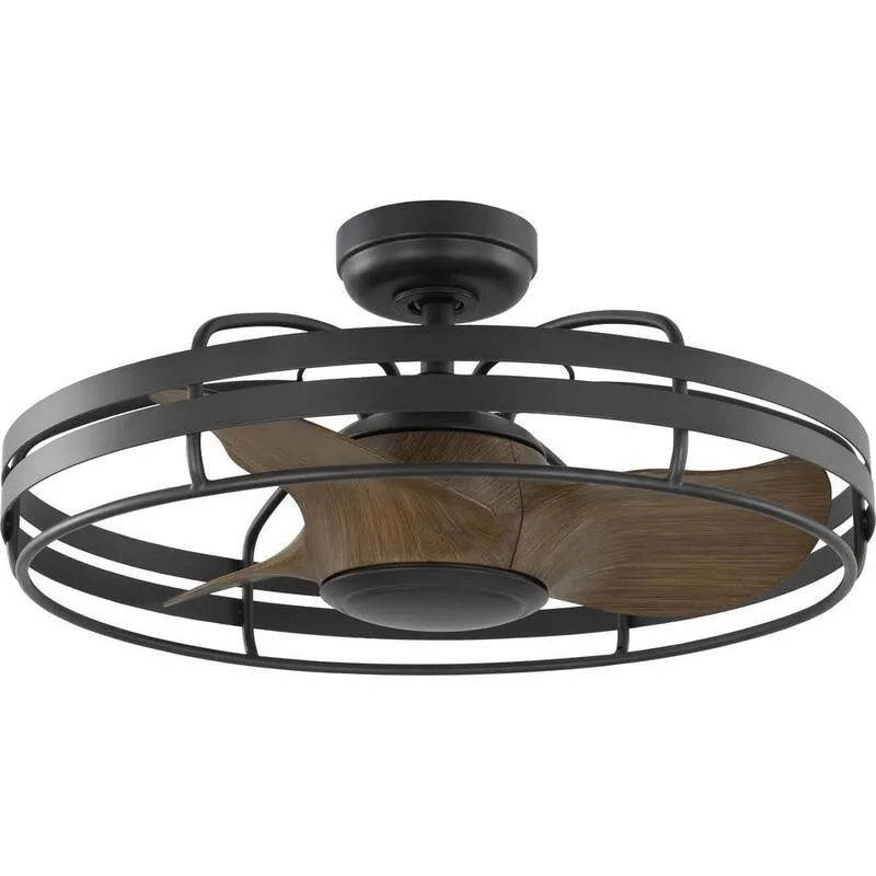 Ventilateur de plafond, 26 po, Intérieur, Extérieur, Séjour, Télécommande, Graphite, 26 in