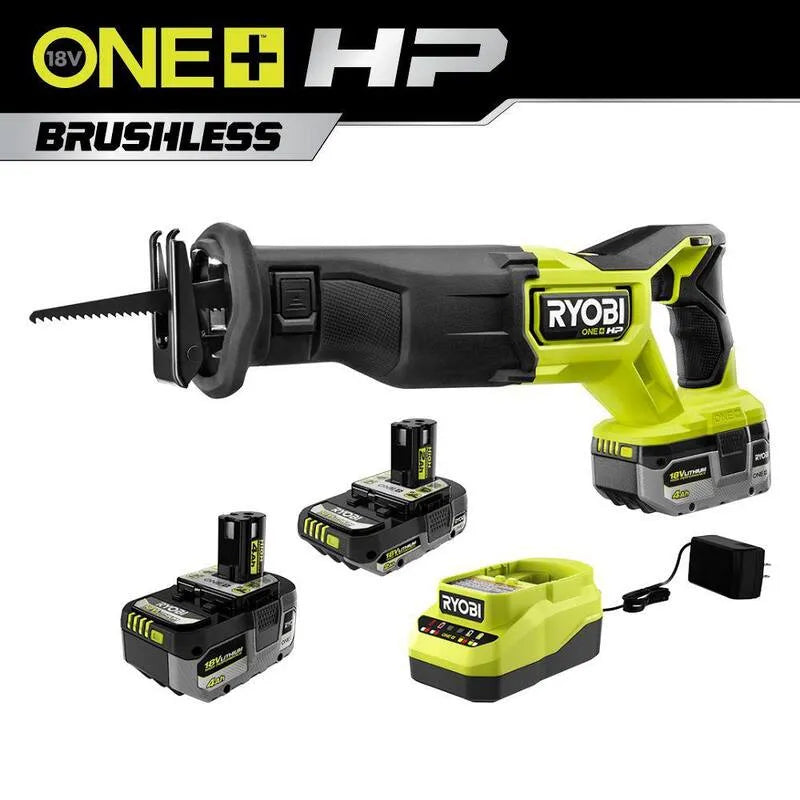 RYOBI HP 18V sans fil kit de scie alternatif, sans fil conception, 2. 0 Ah batterie, 4. 0 Ah piles, 4.0 Ah, 2.0 Ah