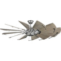 Ventilateur de plafond, 60 po, intérieur, avec télécommande, nickel, radiocommande, 60 in