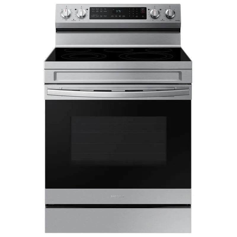 Samsung Electric cuisinière, 6, 3 pi, Wi-Fi, 5 brûleurs, acier inoxydable, cuisson convection, 6.3 cu.ft, gammes électriques à four unique