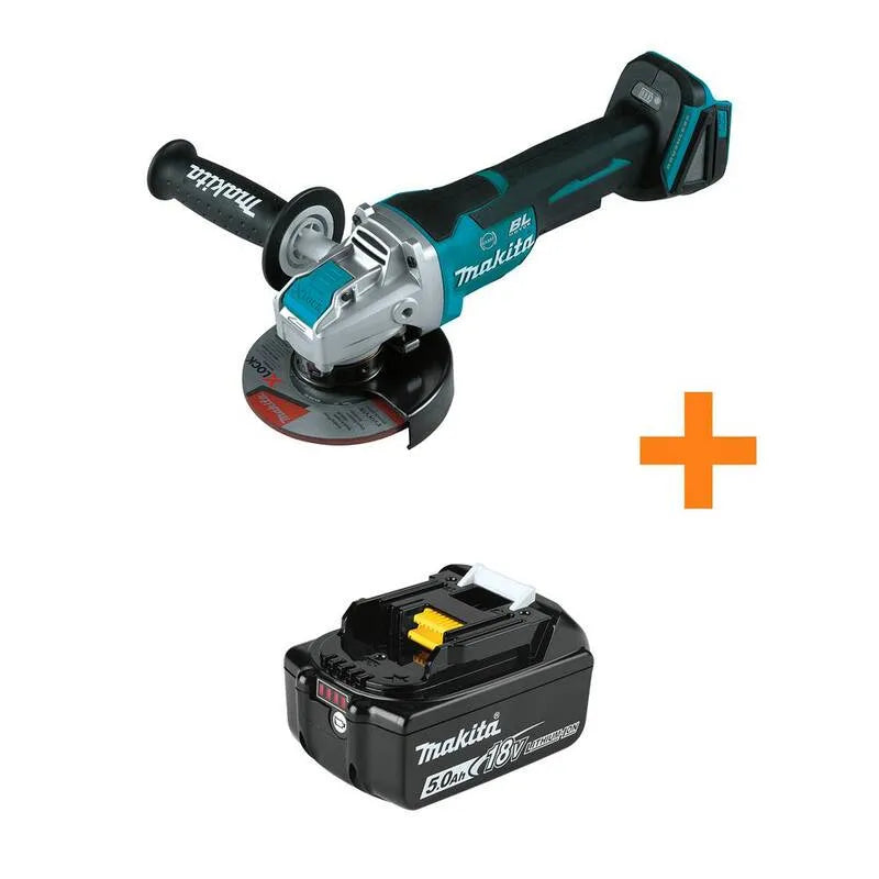 Makita, sans fil, 18V, 4-1/2 po, 5 po, 5. 0Ah, sans brosse, batterie, 2 in, 5 in, 5.0Ah