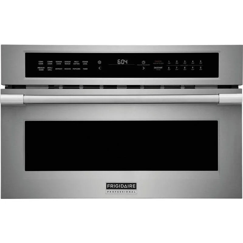 Four micro-ondes Frigidaire, 30 po, Acier inoxydable, Cuisine Convection, 30 in, Acier inoxydable à l'état de boue, micro-ondes de construction