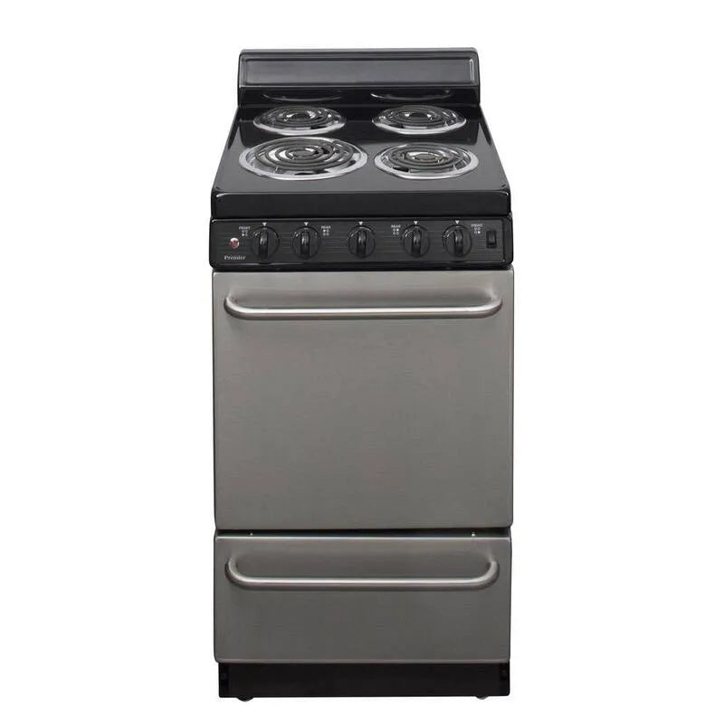 Gamme électrique, 20 po, 2, 42 pi, acier inoxydable, 20 in, 2.42 cu. ft, gammes électriques à four unique