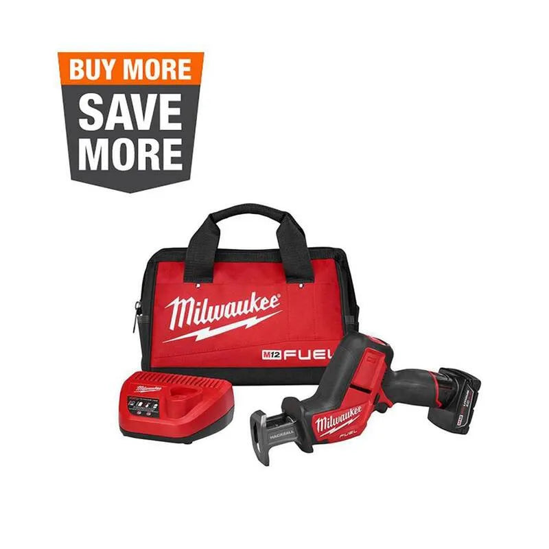 Milwaukee 4. 0Ah Kit de scies à mouvement alternatif sans fil HACKZALL, 12V, conception sans fil, M12, 4.0Ah